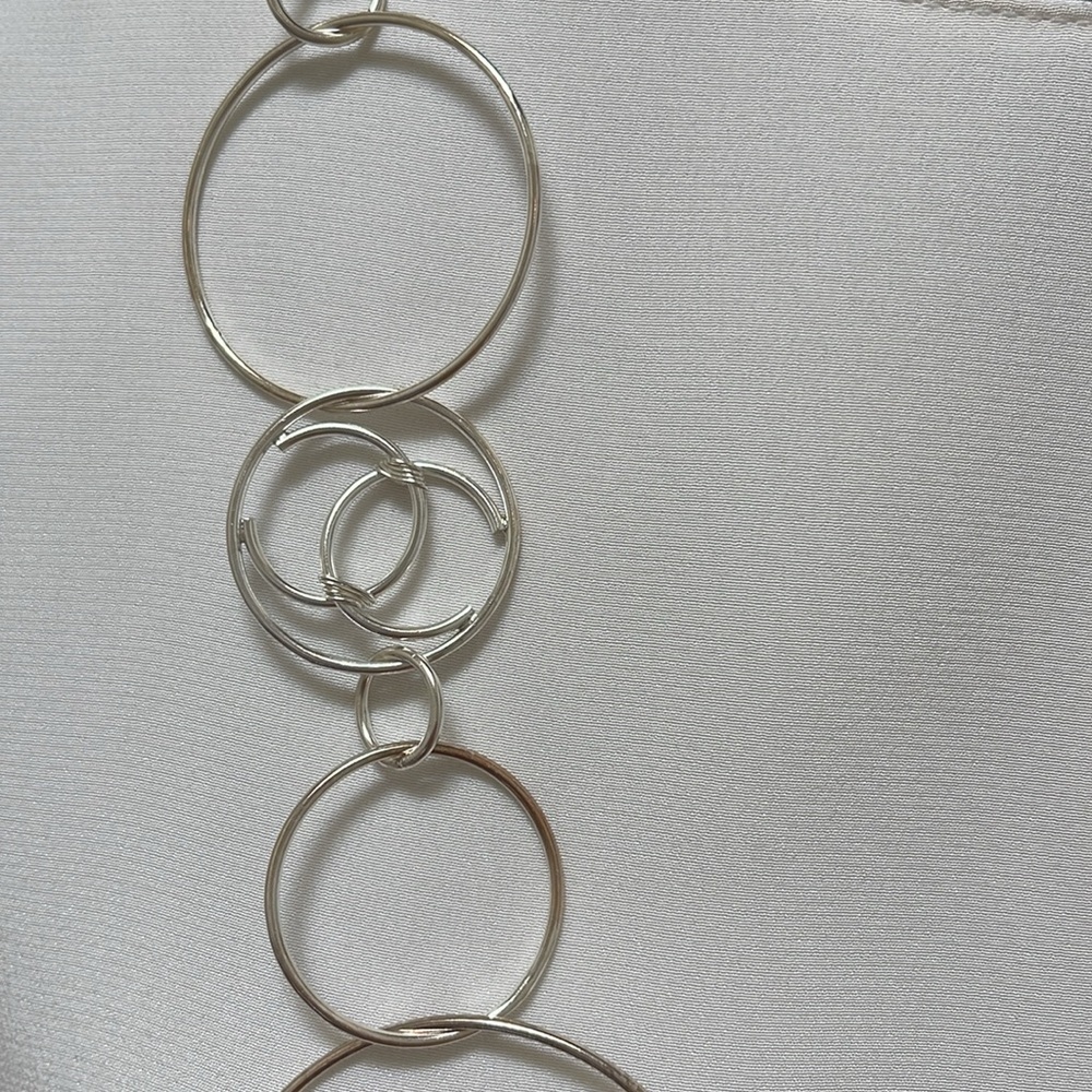 Silver CHANEL circular chain necklace Vintage - Picture 2 of 6